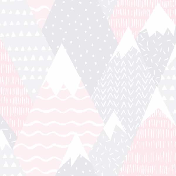 HOLDEN Scandi Mountains Pink Non-Pasted Wallpaper (Covers 56 sq. ft.)