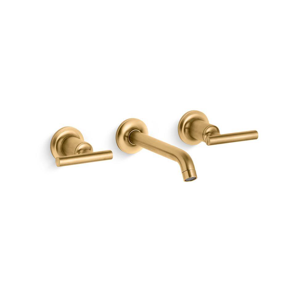 Purist 2-Handle Bathroom Sink Faucet Trim Kit in Vibrant Brushed Moderne Brass (Valve Not Included)