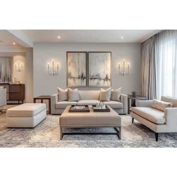 Allistair 3 Light Brushed Nickel Wall Sconce with Clear Ribbed Glass Shade