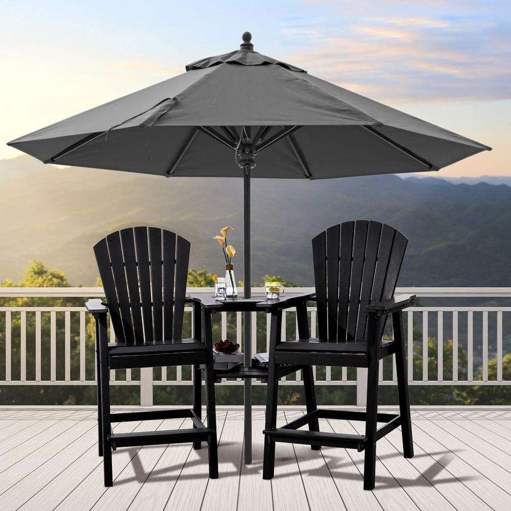 HDPE Tall Adirondack Chair Outdoor Adirondack Barstools with Connecting Tra