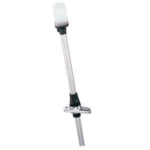 Telescoping White All-Round Pole Light with Base - 20.25 in. Height