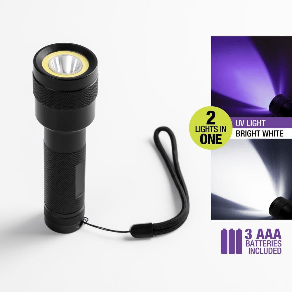 black light flashlight home depot Klear Concepts 2 in 1 UV Black Light and White LED Flashlight 900705