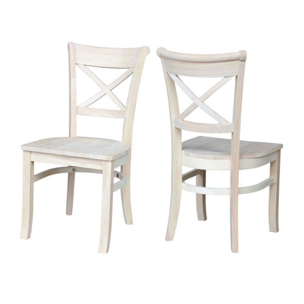 Charlotte High Cross Back Unfinished Wood Side Chair