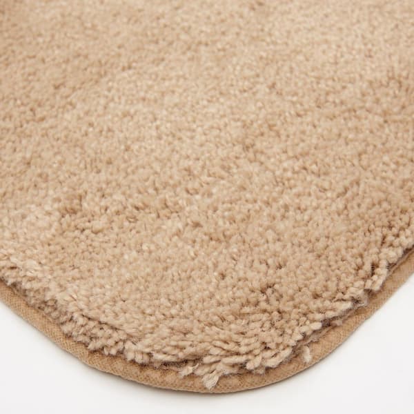 Pure Perfection Butter Cream 17 in. x 24 in. Nylon Machine Washable Bath Mat