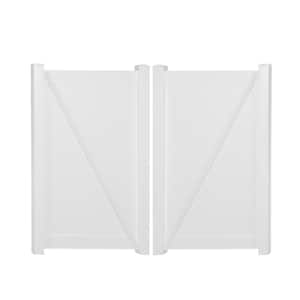 Pembroke 10.8 ft. W x 6 ft. H White Vinyl Privacy Double Fence Gate Kit