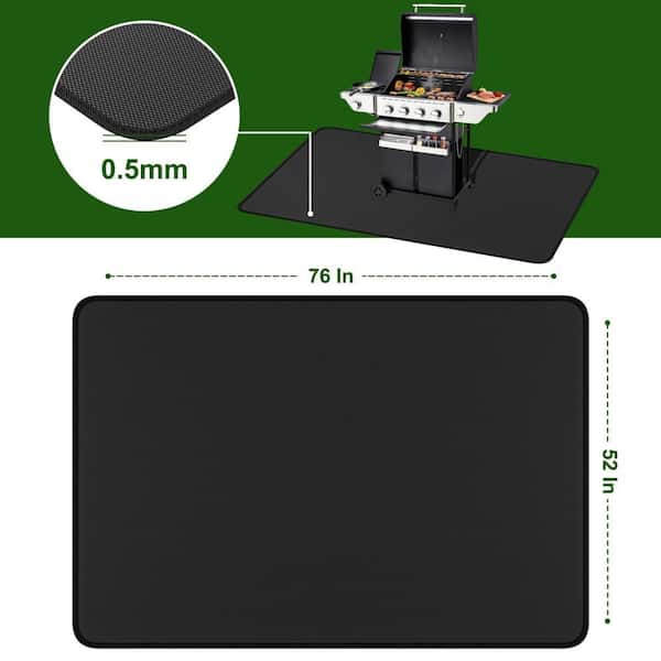 76 in. x 52 in. Under Grill Mat with Double-Sided Fireproof for Outdoor Grilling, Deck, Patio and Fireplace (1-Pack)