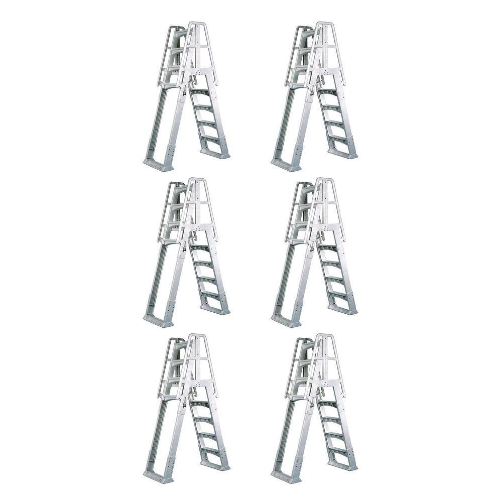 The Vinyl Works Ladder with 4 Steps Stainless Steel for Above Ground