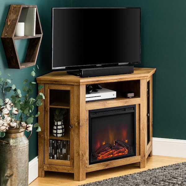 Walker Edison Furniture Company Barnwood Fire Place Entertainment