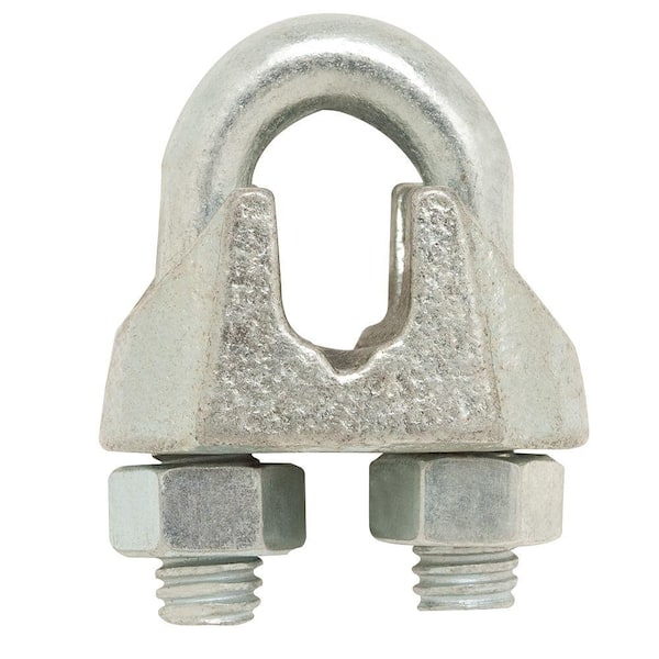 Everbilt 1/8 in. Zinc-Plated Wire Rope Clamp (2-Pack)