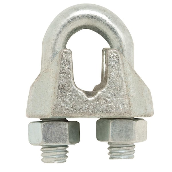 1/8 in. Zinc-Plated Wire Rope U-Bolt Clamp (50-Pack)