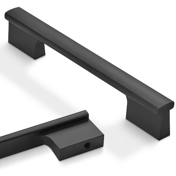 10-Pack Matte Black Cabinet Pulls 5 in. Hole Centers Kitchen Drawer Handles for Cabinets, Dressers and Bathroom Vanities