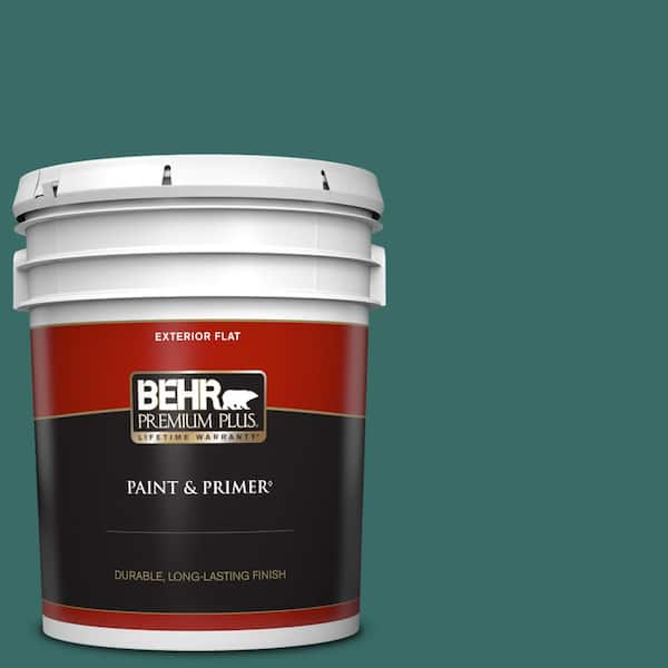 BEHR PREMIUM PLUS 5 gal. #M450-7 Beta Fish Flat Exterior Paint & Primer