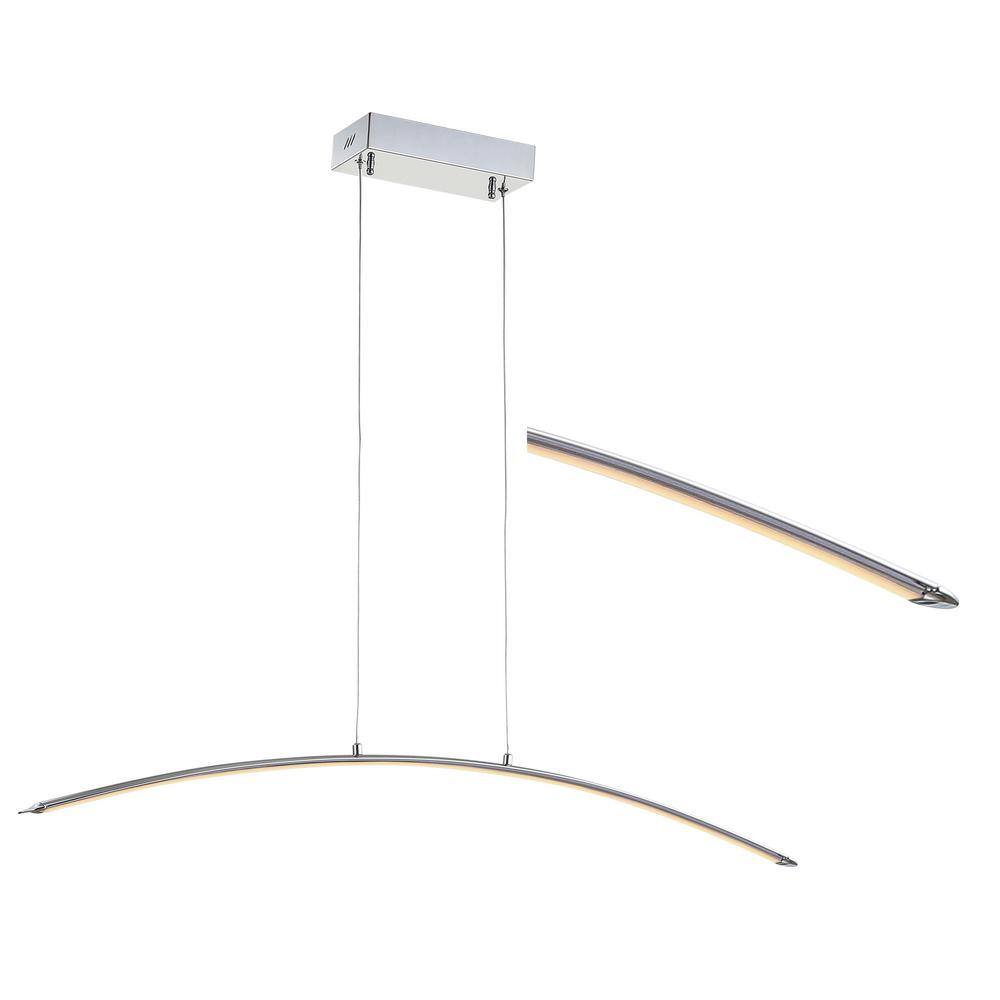 41.5" Chrome Adjustable LED Linear Pendant Light