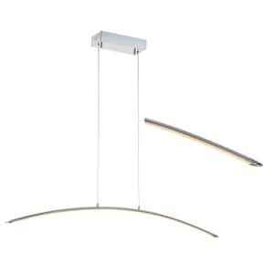 Roxanna 41.5 in. Dimmable Adjustable Integrated LED Chrome Metal Linear Pendant