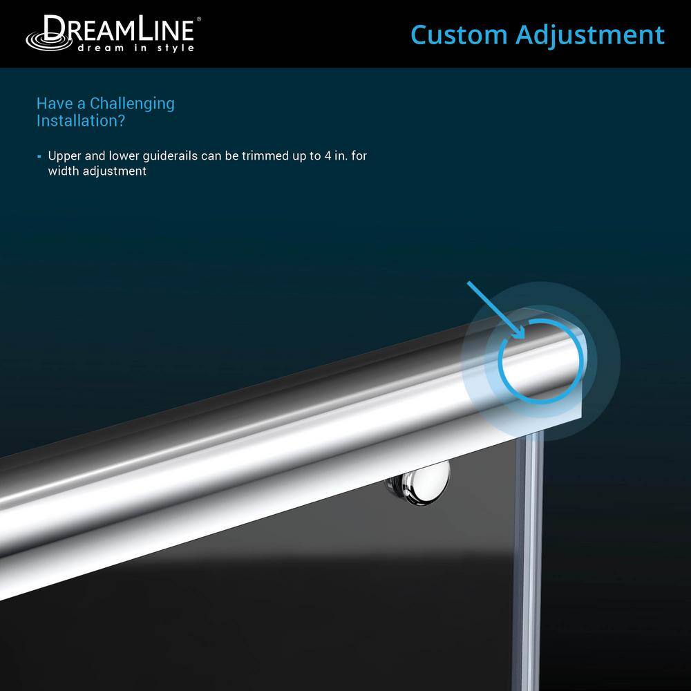 Charisma 60" Frameless Sliding Shower Door with Brushed Nickel Hardware