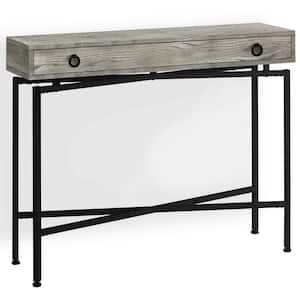 43 in. Gray Standard Rectangle Console Table with Drawers