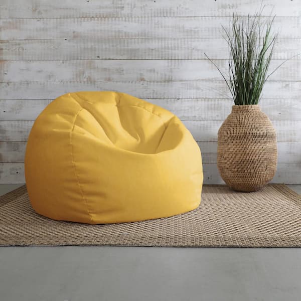 Conceited color bacon 1101Design Yellow Bean Bag Comfy Chair for All Ages HD435621BB - The Home  Depot
