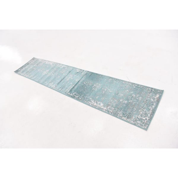 Sofia Casino Turquoise 2' 0 x 9' 10 Runner Rug