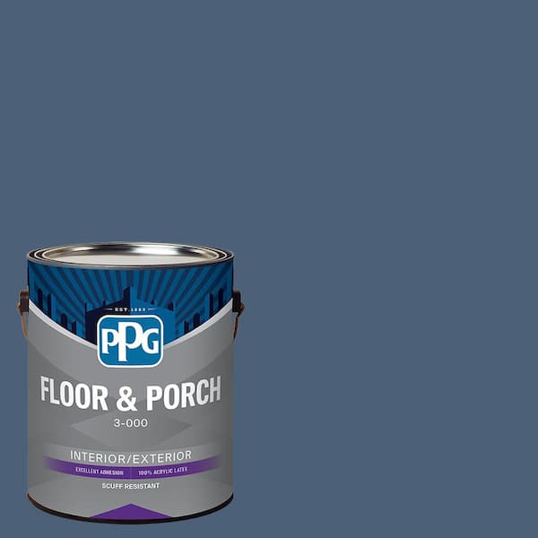 PPG 1 gal. PPG1163-6 Blue Fjord Satin Interior/Exterior Floor and Porch Paint