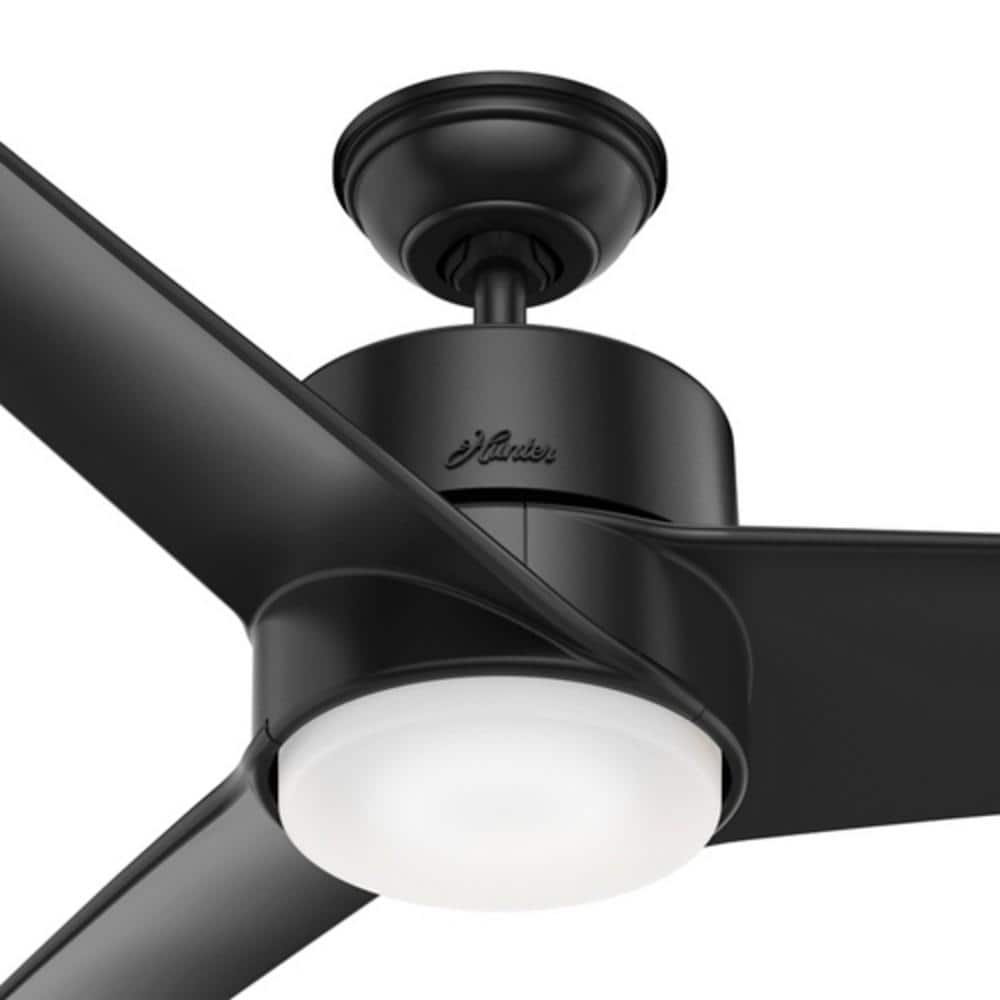 Havoc Matte Black 54" Outdoor LED Ceiling Fan with Remote