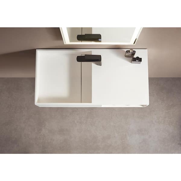 Sink Topper Cover for Bathroom Counter Spaces Organizer Makeup Mat White 