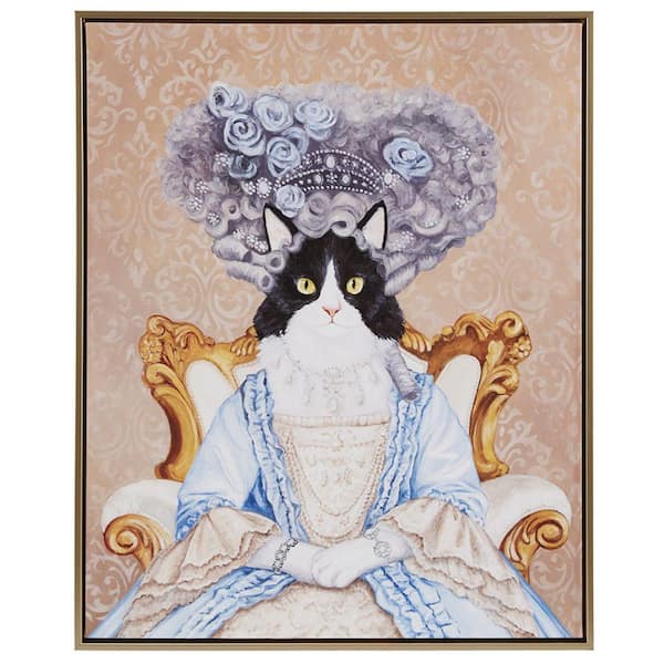 Miscool Anky 1-Piece Framed Art Print 16.5 in. x 20.5 in. Bridger Kitty Framed Canvas Wall Art