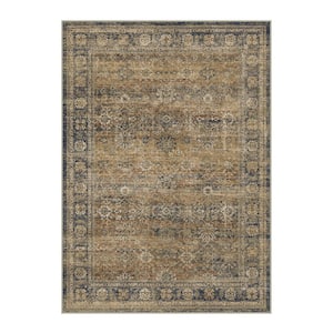 HaiiMeid Oasis Secret Beige 9 ft. x 12 ft. Distressed Vintage Floral ...