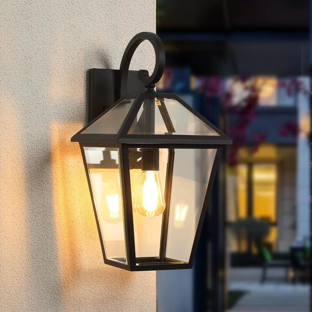 10 in. Black Finish Weatherproof Wall Outdoor Sconce for Porch, Patio, Garage, and Entryway (Bulb Not Included) 2-Piece price history on PriceWatchPro