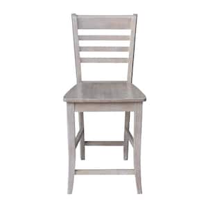 Roma 24 in. Weathered Taupe Gray Bar Stool