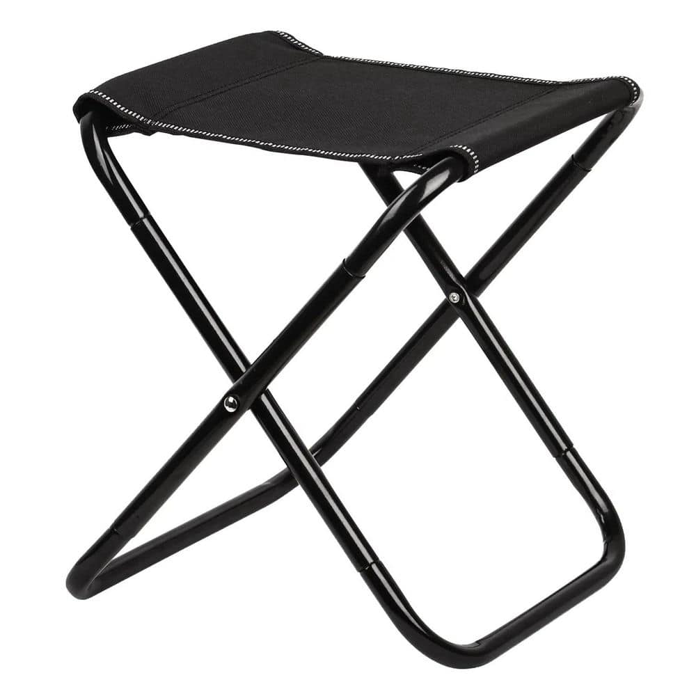 Outdoor Garden Black Metal Folding Lawn Chair