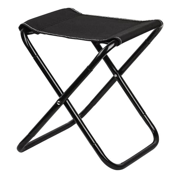Outdoor Garden Black Metal Folding Lawn Chair