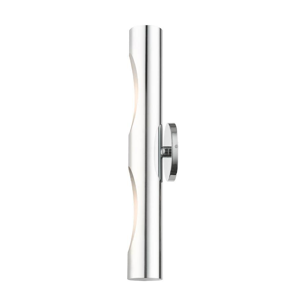 Novato Polished Chrome Dimmable 2-Light ADA Wall Sconce