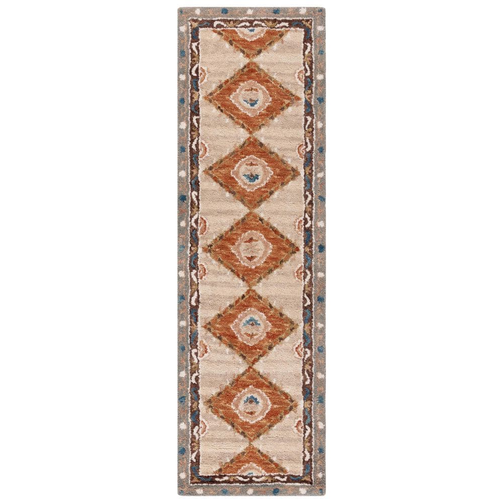 Aspen 2 X 8 Brown/Blue Geometric Runner Rug price history on PriceWatchPro
