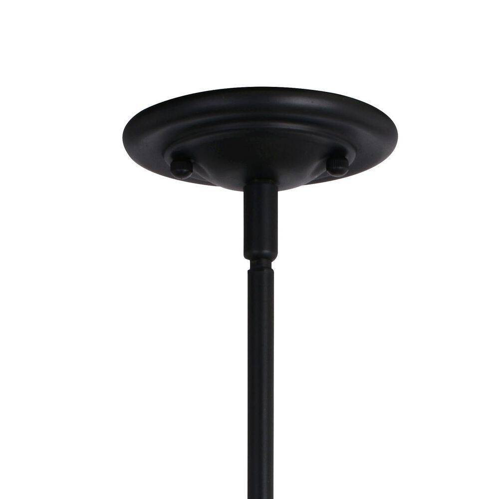 Monrovia Oil Rubbed Bronze Mini Pendant with Etched White Glass