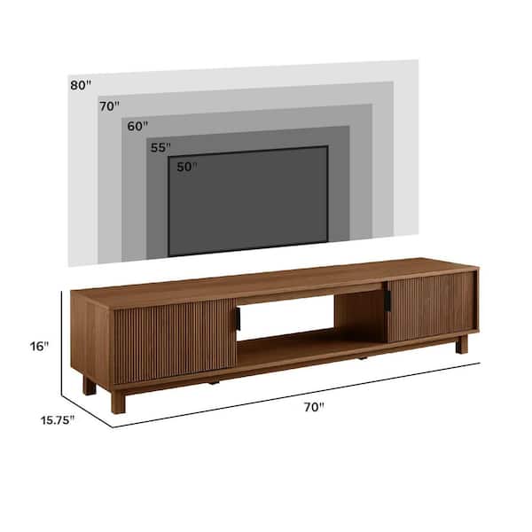 Walker Edison Furniture Company 70 in. Mid-Century Modern Mocha