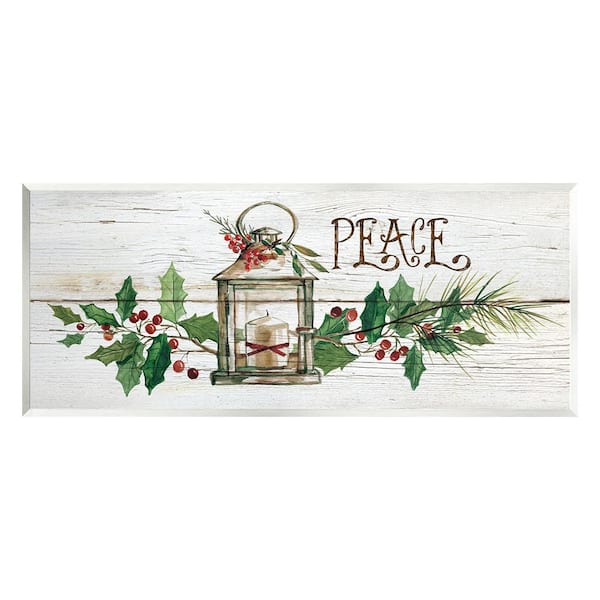 Stupell Industries Peace Winter Berries by Carol Robinson 1-Piece Unframed Graphic Print Nature Poster Art Print 17 in. x 7 in.