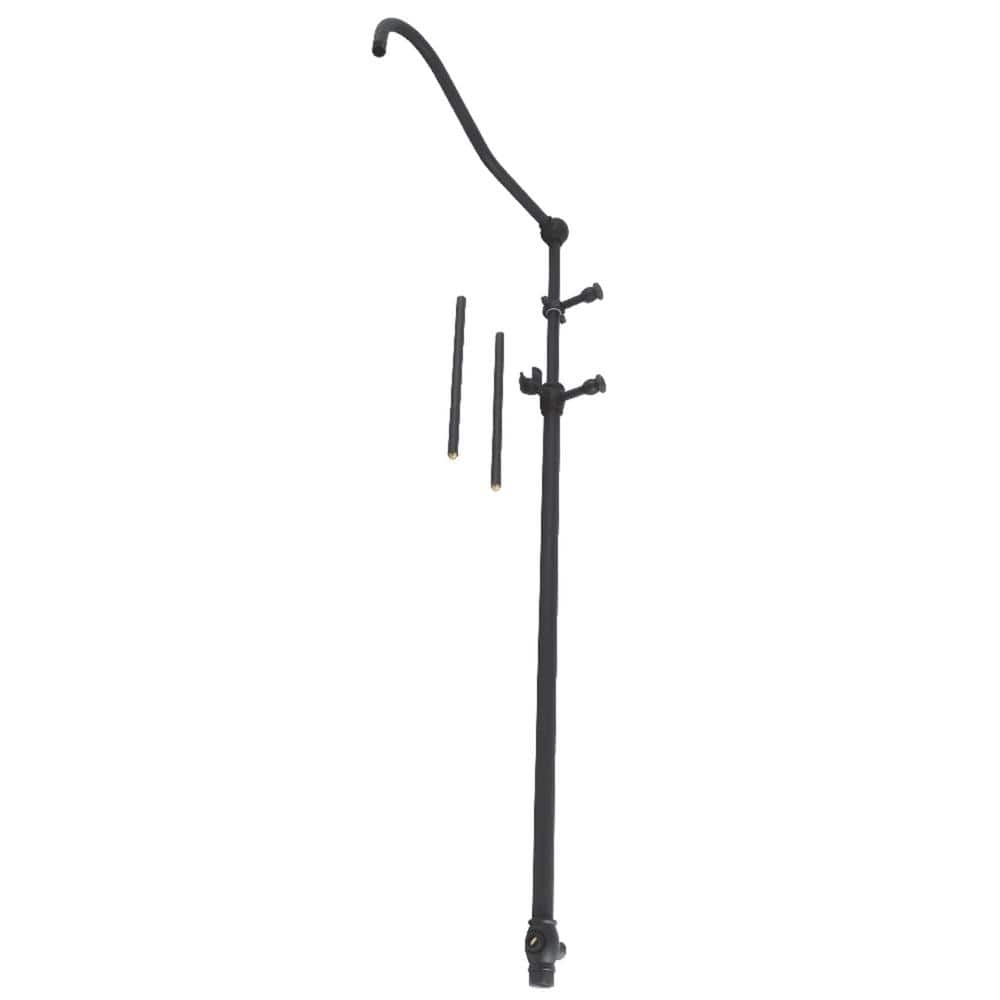 Vintage 60 in. Add-On Shower with 17 in. Shower Arm in Matte Black price history on PriceWatchPro