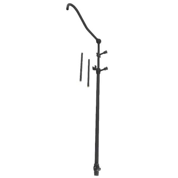 Kingston Brass Vintage 60 in. Add-On Shower with 17 in. Shower Arm in Matte Black