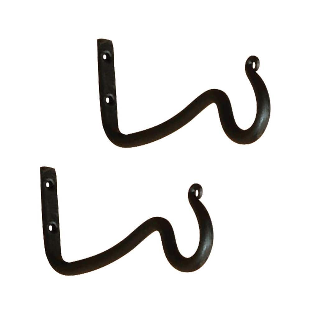 Set of 2 Versatile Iron Upturned O-Hooks, 6 in. Long, Graphite Powder Coat Finish price history on PriceWatchPro