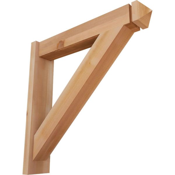 Ekena Millwork 6 in. x 28 in. x 28 in. Western Red Cedar Traditional Arts and Crafts Smooth Outlooker