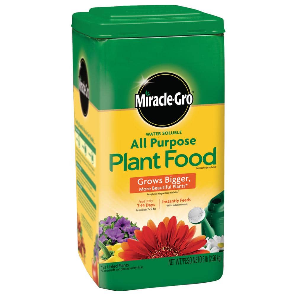 Miracle-Gro Water Soluble All Purpose Plant Food 5 lbs. for Indoor/Outdoor Plants, Roses, Flowers, Vegetables, Dry Fertilizer