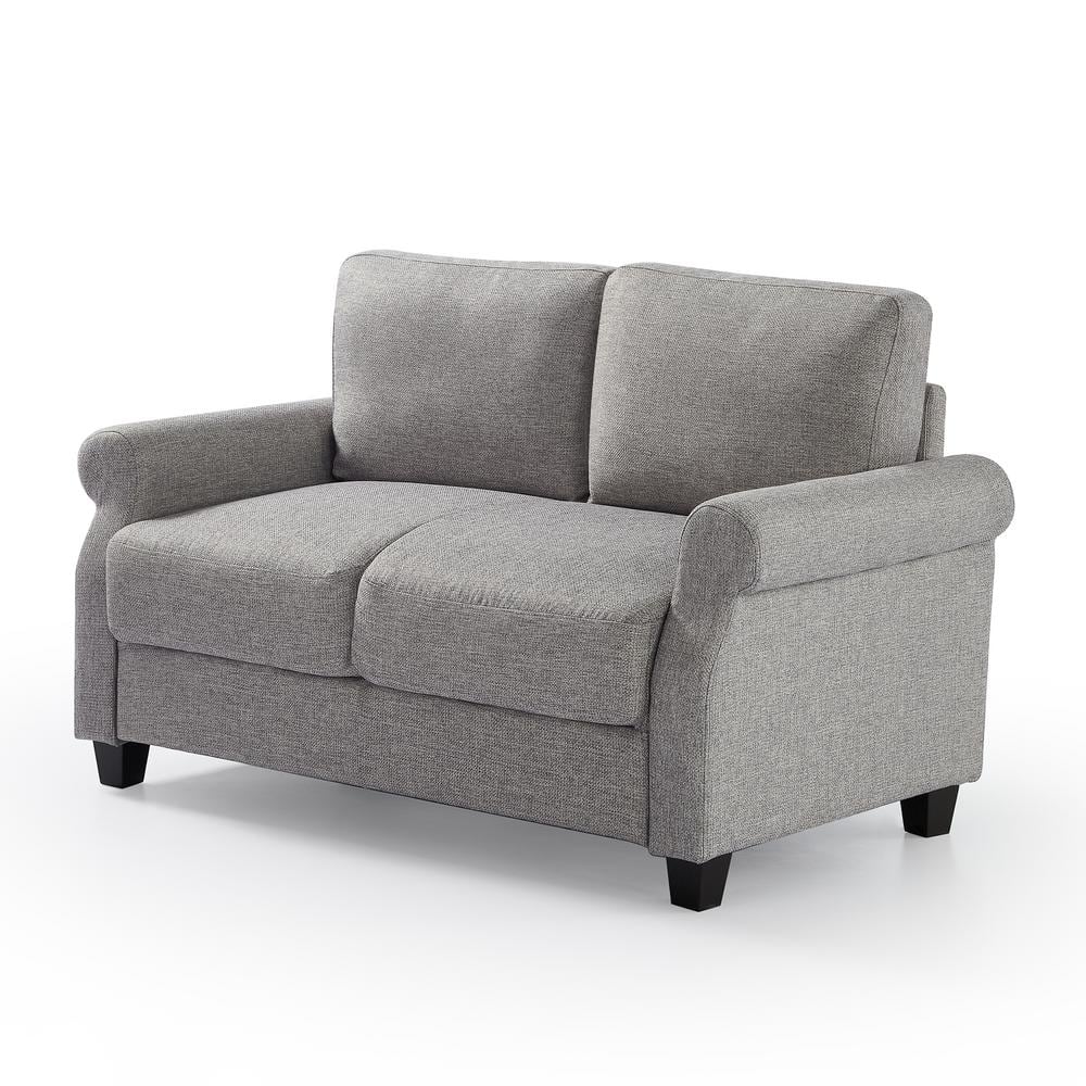 Zinus Josh 2Seat Soft Grey Upholstered Loveseat USSJSF2SG The Home