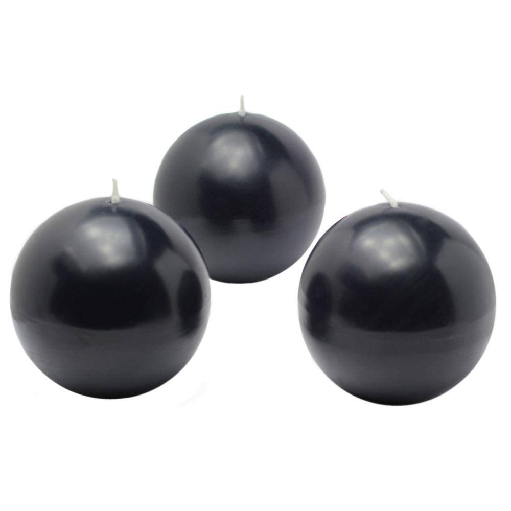 UPC 685024158557 product image for Zest Candle 3 in. Black Ball Candles (6-Box) | upcitemdb.com