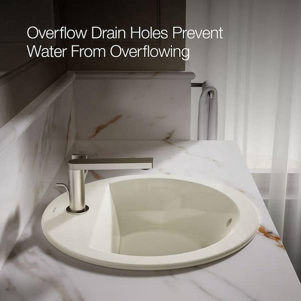 KOHLER Bryant 19 in. Round Drop-In Vitreous China Bathroom