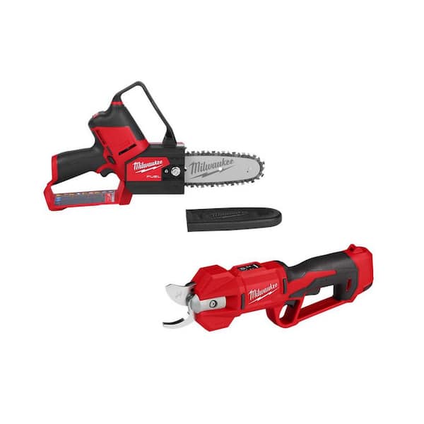 Milwaukee M12 FUEL 6 in. 12V Lithium-Ion Brushless Electric Cordless Pruning Saw HATCHET w/M12 Pruner Shears (2-Tool)