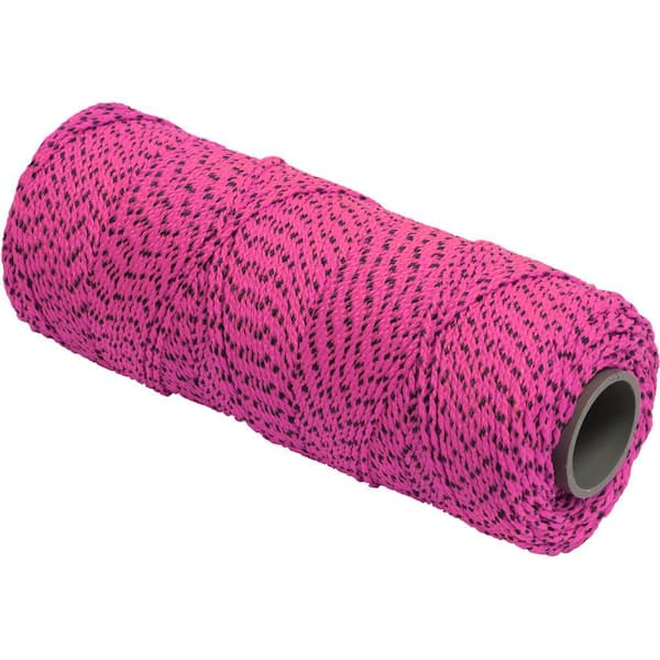 MARSHALLTOWN Bonded Mason's Line 500 ft. Pink and Black, Size 18.6 in. Core  ML615 - The Home Depot