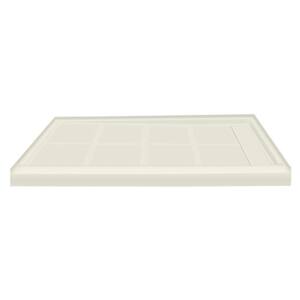 Linear 32 in. L x 60 in. W Single Threshold Alcove Shower Pan Base with Right Drain in Cameo