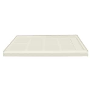 Linear 34 in. L x 60 in. W Single Threshold Alcove Shower Pan Base with Right Drain in Cameo