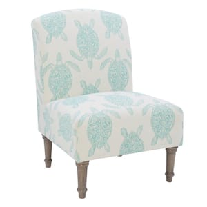 Tenzin Accent Teal Fabric Side Chair