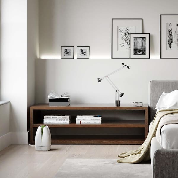 Lotus 650 sq ft. Filter-Free Technology, Patented Thermodynamic TSS Air Purifier, White, Destroys Mold, Silent Operation